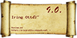 Iring Ottó névjegykártya